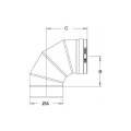 Product Image of 8" x 90° Z-Vent Single Wall Elbow