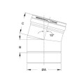 Product Image of 3" x 15-Degree Z-Vent Single Wall Elbow