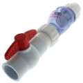 Product Image of 1-1/2" PVC "Quiet Check" Solvent Weld w/ Quarter Turn Ball Valve (Clear Valve Body)