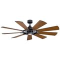 Product Image of Gentry LED 65" Fan (Distressed Black)