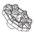 Product Image of Metal Wheel Handle (Unpainted)
