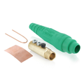Product Image of 18 Series Cam-Type Female Detachable Plug, Ball Nose, 2/0 4/0 AWG, 400A Max (Green)