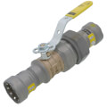 Product Image of 3/4" Press x Press Union MegaPressG Bronze Ball Valve w/ Carbon Steel