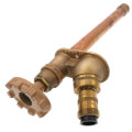Product Image of Model 30 8", 1/2" FPT x 3/4" MPT Inlet Downward Pitch Wall Faucet w/ Metal Handle