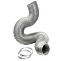 Product Image of 4" x 8 Ft. UL 2158A Flexible Semi-Rigid Clothes Dryer Transition Aluminum Duct Kit w/ Clamps