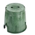 Product Image of 10" x 10" Standard Round Valve Box w/ Drop-In Cover (Green Cover)