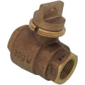 1" FNPT x FNPT Minneapolis Pattern Curb Stop - T-5500MPNL (No Lead Bronze)