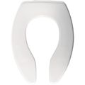 Product Image of Elongated Open Front Commercial Plastic Toilet Seat, No Cover, STA-TITE, DuraGuard (White)