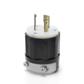 Product Image of Locking Plug, 20A, 347V Industrial Grade (Black) & White