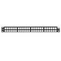 Product Image of Shielded Flat Quickport, Patch Panel, 48-port, 1RU (Black) High-density Rear Cable Manager Sold Separately.