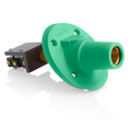 Product Image of 17 Series Panel Mount Receptacle, Female, 600A Max, 600V 30 Degree Angle, Threaded Stud w/Microswitch Termination, 250-500 MCM Cable Range (Green)