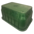 Product Image of 17" x 30" x 15" Irrigation Valve Box w/ Overlapping Bolt-Down Cover - ICV (Green Cover)