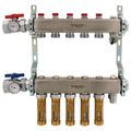 Product Image of 5 Loop 1-1/2" Stainless Steel Manifold w/ Flowmeter & Ball Valve (Fully Assembled)