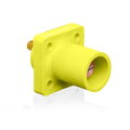 Product Image of 16 Series Male Panel Receptacle, Cam-Type, 90-Degree, Threaded Stud Length, 3/4", Taper Nose, 400A Max, Cable Range, #2 to 4/0 AWG (Yellow)
