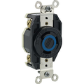Product Image of 30A, 250V 3-Phase, NEMA L11-30R, 3P, 3W, Flush Mtg Locking Receptacle, Non-Grounding, V-0-MAX (Black)