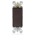 Product Image of 15A Decora Single-pole Switch, Self-grounding (Brown)