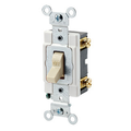Product Image of 20A, 120/277V Toggle Single-pole AC Quiet Switch, Heavy Duty Spec Grade, Grounding, Back & Side Wired (Ivory)