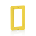 Product Image of Coverplate, Standard, Single-Gang, Thermoplastic, GFCI/Decora Receptacles (Yellow)