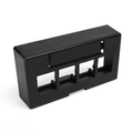 Product Image of Quickport, Modular Furniture Ext Depth Faceplate, 4-port (Black) Includes 1 Blank Insert.