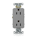 Product Image of 15A Decora Plus Duplex Receptacle/outlet, Commercial Grade, Self-grounding (Gray)