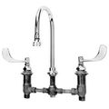 Product Image of Medical Faucet, Concealed Body, 8" Centers, Wrist Handles, Rigid/swivel Gn w/ Rosespray, B-0865-04