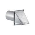 Product Image of 4" Galvanized Wall Exhaust Hood Vent w/ Damper & Screen, 6" Pipe (26-Gauge)