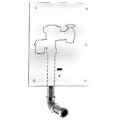 Product Image of Royal 190-1-WB ES-S Concealed Sensor Hardwired Urinal Flushometer, L Dimension 2-3/4" - 10-3/4" (1.0 GPF/3.8 LPF)