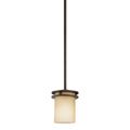 Product Image of Hendrik 7.5" 1 Light Mini Pendant w/ Light Umber Etched Glass (Olde Bronze)