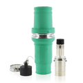 Product Image of Rhino-Hide Single Pole Male Connector (Contact, Insulator, & Dust Cap), Crimped, 646 MCM Cable, 1000V 1009A Max (Green)
