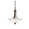 Product Image of Dover 19" 3 Light Convertible Pendant or Semi Flush w/ Alabaster Swirl Glass (Tannery Bronze)