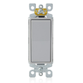 Product Image of 15A Decora Single-pole Switch, Self-grounding (Gray)