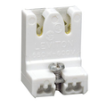 Product Image of Medium Base, T8 Only Bi-pin, Fluorescent Lampholder, Low Profile (White) Captive Nut & Screw