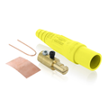 Product Image of 16 Series Taper Nose Cam-Type Male Plug, Contact & Insulator, Detachable, 2/0, 4/0 AWG, 400A Max, Type 3R When Mated (Yellow)