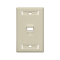 Product Image of Angled Single-Gang Quickport, Wallplate w/ ID Windows, 1-port (Ivory)