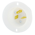 Product Image of 20A, 250V Flanged Inlet Receptacle, Straight Blade, Industrial Grade