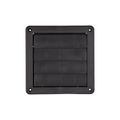 Product Image of 6" Black Plastic Louvered Wall Exhaust Vent