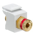 Product Image of Binding Post Quickport, Coupler, Red Stripe (White) Housing