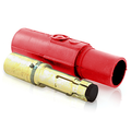 Product Image of Ball Nose In-line Latching Male Connector, 22 Series Single Pole Cam-type Contact & Insulator, Crimped, 500-750MCM, 690A Max (Red)