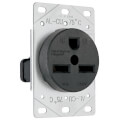 Product Image of Straight Blade Single Receptacle, 2P, 3-Wire - Black (20A, 250V)