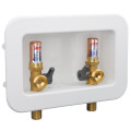 Product Image of Centro II Copper Assembled Washing Machine Outlet Box w/ Water Hammer Arrestor, 1/4 Turn (Standard Pack)