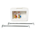 Product Image of Fire Rated CPVC Washing Machine Outlet Box w/ Water Hammer Arrestor, 1/4 Turn Brass Ball Valve (Standard Pack)