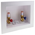 Product Image of QUADTRO Washing Machine Outlet Box w/ 1/4 Turn Hammer Valve (ASTM F1807 PEX – Standard Pack)