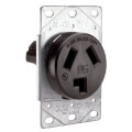 Product Image of Straight Blade Single Receptacle, 3P, 3-Wire, NEMA 10-30R - Black (30A, 125/250V)