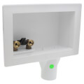 Product Image of Eliminator PEX Crimp, Bottom Mount Washing Machine Outlet Box w/ 1/4 Turn (Standard Pack)