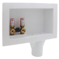 Product Image of Eliminator Expansion PEX, Bottom Mount Washing Machine Outlet Box w/ Water Hammer Arrestor, 1/4 turn (Standard Pack)