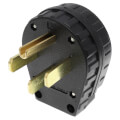 Product Image of Angled Plug, 3P, 3-Wire, 50A, NEMA WD-1/WD-6 - Black (125/250V)