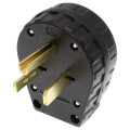 Product Image of Angled Plug, 2P, 3-Wire, 30/50A, NEMA WD-1/WD-6 - Black (250V)