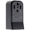 Product Image of Straight Blade Single Receptacle, 3P, 4-Wire, NEMA 14-30R - Black (30A, 125/250V)