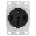Product Image of Straight Blade Single Receptacle, 3P, 4-Wire - Black (50A, 125/250V)