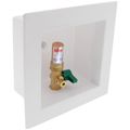 Product Image of Square Copper Ice Maker Outlet Box w/ Water Hammer Arrestor, 1/4 Turn, Low Lead (Standard Pack)